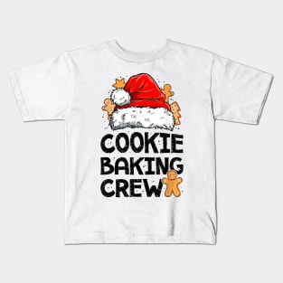 Cookie Baking Crew Christmas Santa Hat Gingerbread Kids T-Shirt